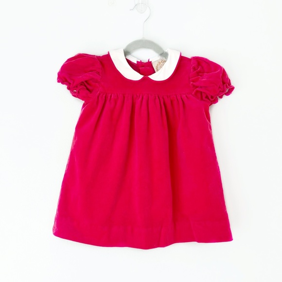 The Beaufort Bonnet Company TBBC Corduroy Short Sleeve Holly Day Dress 2T Pink - Picture 4 of 16
